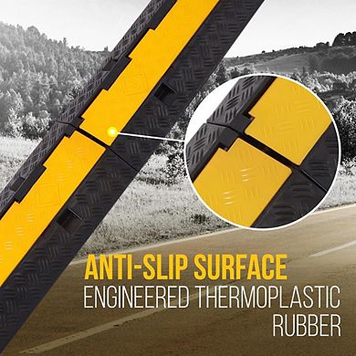 Pyle PCBLCO26 Cable Protective Cover Ramp Track - Yellow