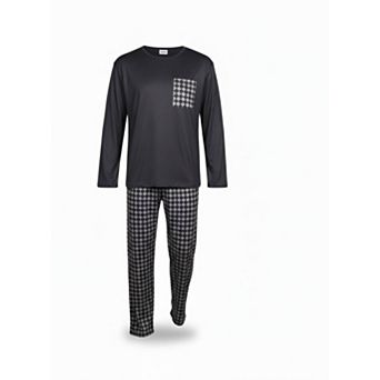 Men's Striped Crew Neck Pajama Set