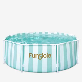 Funsicle Activity Designer Above Ground Pool Hotel Stripes, 8ft