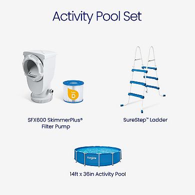 Funsicle Activity Above Ground Pool Durable Frame For Games, 14ft