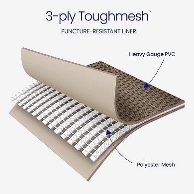 Funsicle QuickSet Designer Above Ground Pool Dark Triple Basketweave, 15ft
