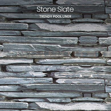 Funsicle Oval Oasis Designer Above Ground Pool Stone Slate, 16ft