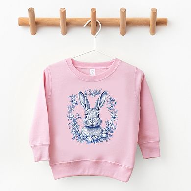 The Juniper Shop Blue Willow Bunny Toddler Sweatshirt