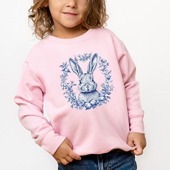 The Juniper Shop Blue Willow Bunny Toddler Sweatshirt