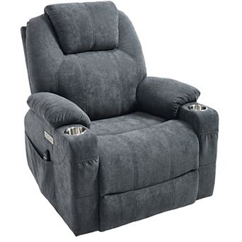 Merax 350LB Chenille Power Lift Recliner Chair 8 Point Massage & Lumbar Heating