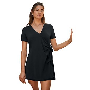 Swim 365 Women's Plus Size Tie-Wrap Swim Romper