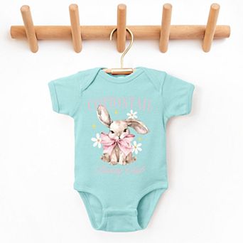 The Juniper Shop Coquette Cottontail Bunny Club Baby Short Sleeve Bodysuit