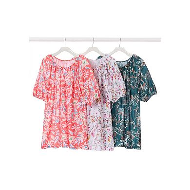 Woman Within Plus Size Blouson Peasant Tunic