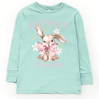 The Juniper Shop Coquette Cottontail Bunny Club Youth Long Sleeve Tee