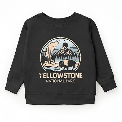 Yellowstone National Park Two-Toned Circle - Youth Graphic Sweatshirt