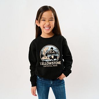 Yellowstone National Park Two-Toned Circle - Youth Graphic Sweatshirt