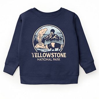 Yellowstone National Park Two-Toned Circle - Youth Graphic Sweatshirt
