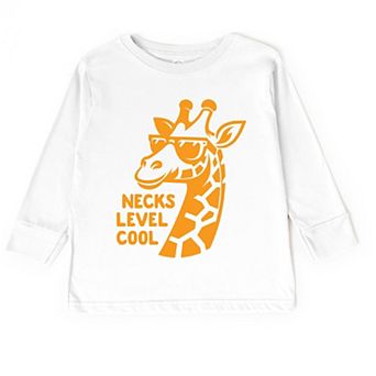 Necks Level Cool Giraffe - Toddler Long Sleeve Graphic Tee