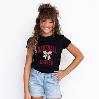 Baseball Sister Coquette - Youth Short Sleeve Graphic T-Shirt