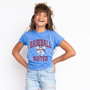 Baseball Sister Coquette - Youth Short Sleeve Graphic T-Shirt