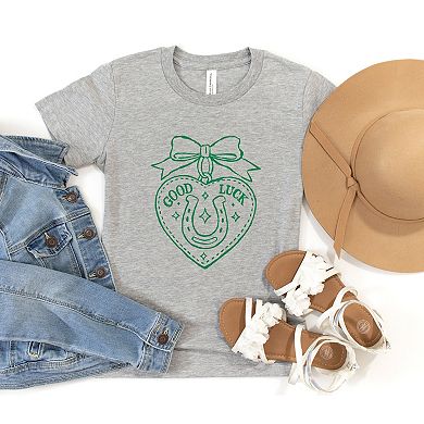 Good Luck Charm Outline - Youth Short Sleeve Graphic T-Shirt