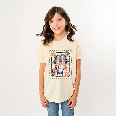 Sardines Stamp - Youth Short Sleeve Graphic T-Shirt