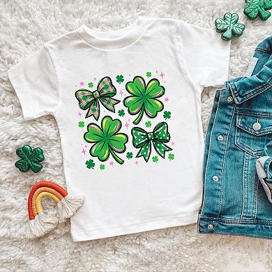 Clover Stars Coquette - Toddler Short Sleeve Graphic T-Shirt