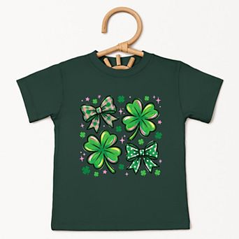 Clover Stars Coquette - Toddler Short Sleeve Graphic T-Shirt