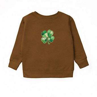 Four Leaf Clover Patchwork Print - Youth Graphic Sweatshirt