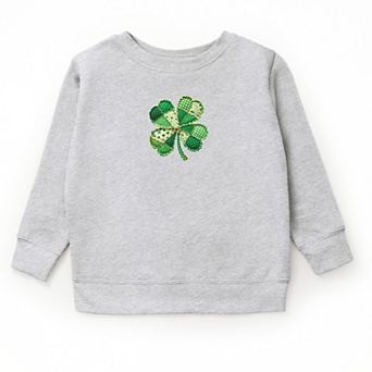 Four Leaf Clover Patchwork Print - Youth Graphic Sweatshirt