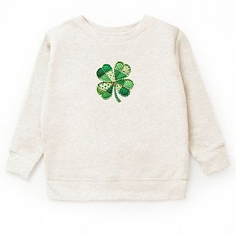 Four Leaf Clover Patchwork Print - Youth Graphic Sweatshirt