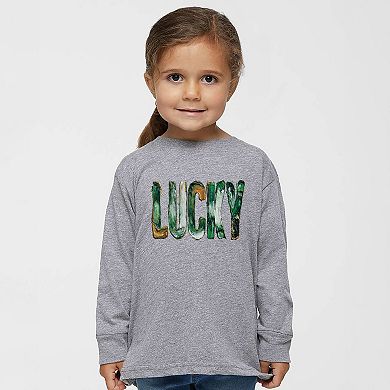 Lucky Paint Print - Toddler Long Sleeve Graphic Tee