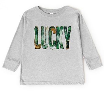Lucky Paint Print - Toddler Long Sleeve Graphic Tee