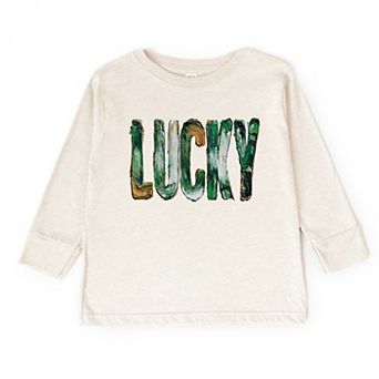 Lucky Paint Print - Toddler Long Sleeve Graphic Tee