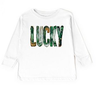 Lucky Paint Print - Toddler Long Sleeve Graphic Tee