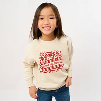 Books & Blankets Are My Love Language - Youth Graphic Sweatshirt