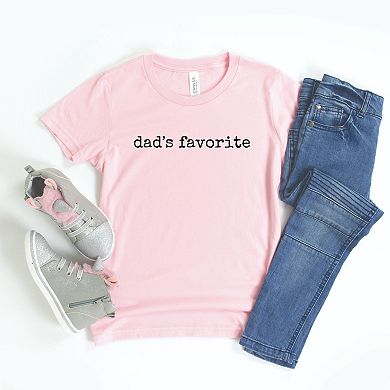 Dad's Favorite Typewriter - Youth Short Sleeve Graphic T-Shirt