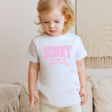 Bunny Pink Lace - Toddler Short Sleeve Graphic T-Shirt