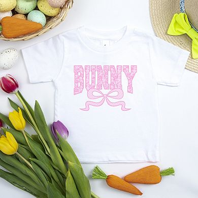 Bunny Pink Lace - Toddler Short Sleeve Graphic T-Shirt