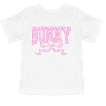 Bunny Pink Lace - Toddler Short Sleeve Graphic T-Shirt
