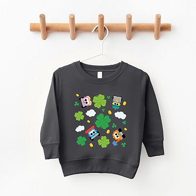 Leo the Truck Clover Collage - Toddler Graphic Sweatshirt
