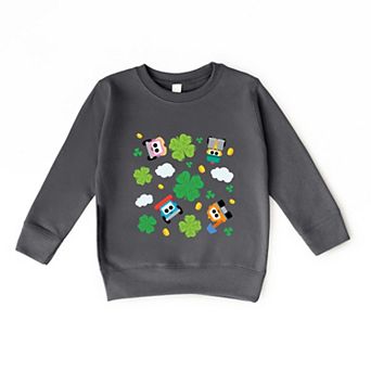 Leo the Truck Clover Collage - Toddler Graphic Sweatshirt