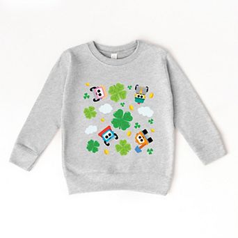 Leo the Truck Clover Collage - Toddler Graphic Sweatshirt