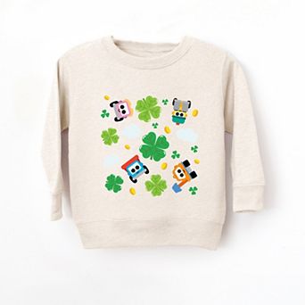 Leo the Truck Clover Collage - Toddler Graphic Sweatshirt