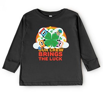 Leo the Truck Our Crew Brings The Luck - Toddler Long Sleeve Graphic Tee