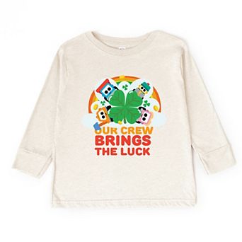 Leo the Truck Our Crew Brings The Luck - Toddler Long Sleeve Graphic Tee