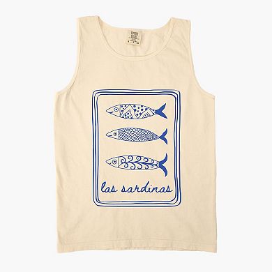 Las Sardinas - Women's Garment Dyed Graphic Tank Top