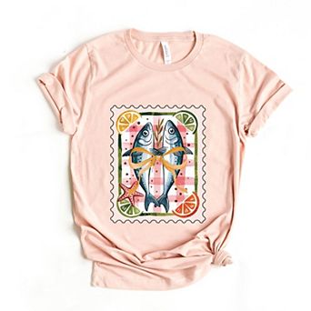 Sardines Stamp - Women's Short Sleeve Graphic T-Shirt