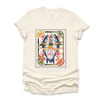 Sardines Stamp - Women's Short Sleeve Graphic T-Shirt