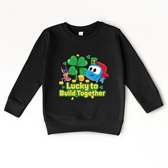 Leo the Truck Lucky To Build Together - Toddler Graphic Sweatshirt