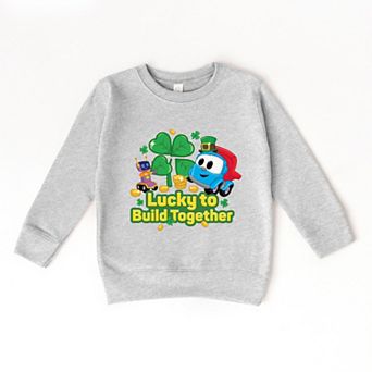 Leo the Truck Lucky To Build Together - Toddler Graphic Sweatshirt