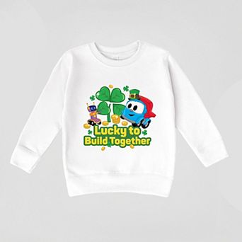 Leo the Truck Lucky To Build Together - Toddler Graphic Sweatshirt