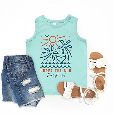 Under The Sun Everytime Palm Trees - Youth Tank Top