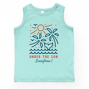 Under The Sun Everytime Palm Trees - Youth Tank Top