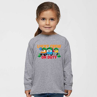 Leo the Truck Lucky Crew On Duty - Toddler Long Sleeve Graphic Tee